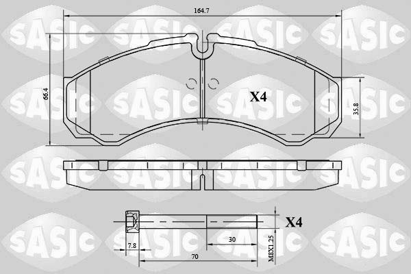 Sasic 6216040 - Brake Pad Set, disc brake autospares.lv