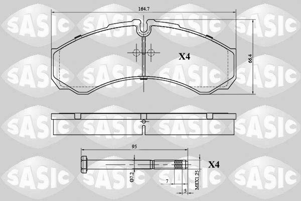 Sasic 6216041 - Brake Pad Set, disc brake autospares.lv