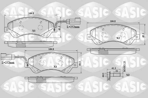 Sasic 6216042 - Brake Pad Set, disc brake autospares.lv