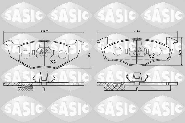 Sasic 6216051 - Brake Pad Set, disc brake autospares.lv