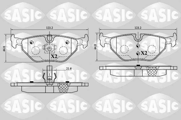 Sasic 6216053 - Brake Pad Set, disc brake autospares.lv