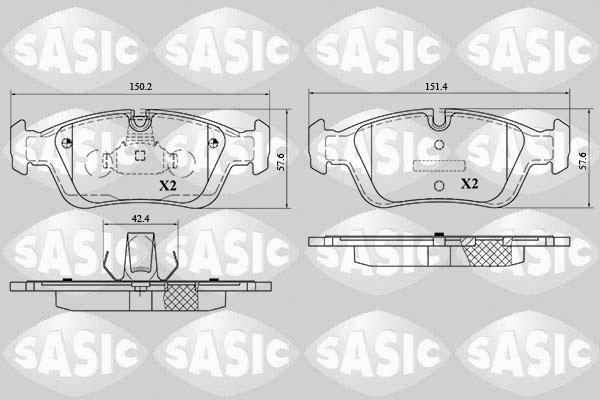 Sasic 6216052 - Brake Pad Set, disc brake autospares.lv