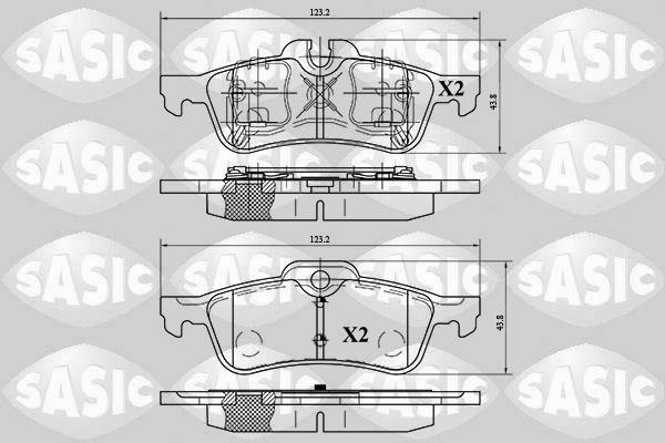 Sasic 6216061 - Brake Pad Set, disc brake autospares.lv