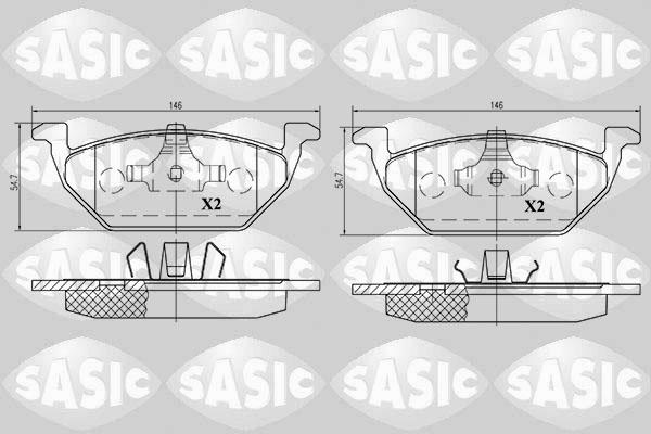 Sasic 6216009 - Brake Pad Set, disc brake autospares.lv