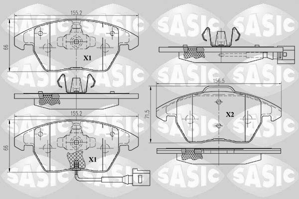 Sasic 6216004 - Brake Pad Set, disc brake autospares.lv