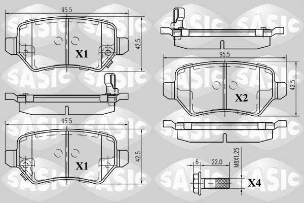 Sasic 6216008 - Brake Pad Set, disc brake autospares.lv