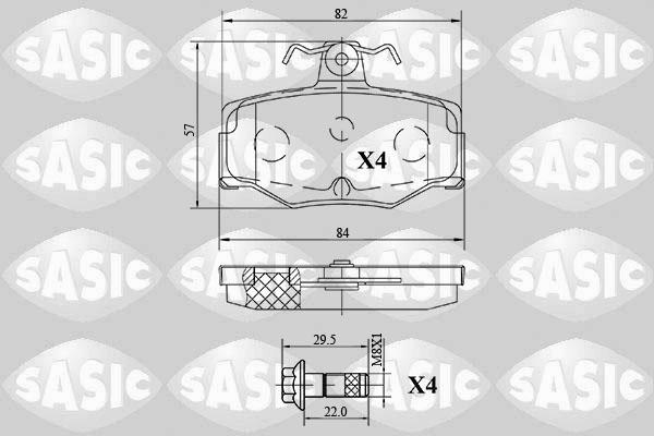 Sasic 6216084 - Brake Pad Set, disc brake autospares.lv