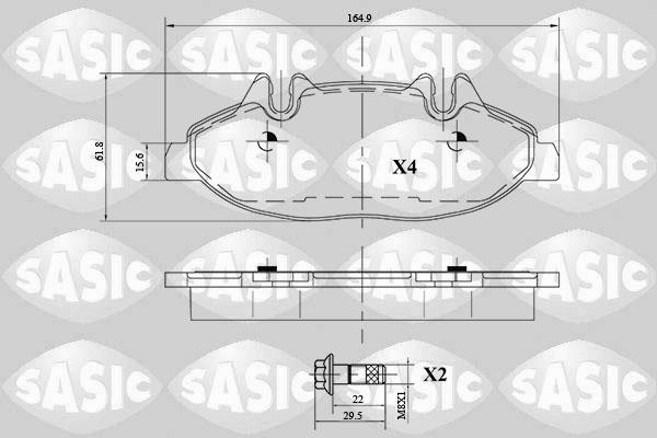 Sasic 6216081 - Brake Pad Set, disc brake autospares.lv