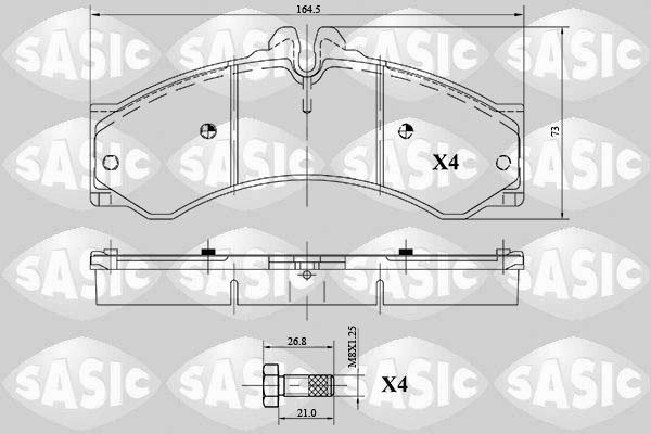 Sasic 6216087 - Brake Pad Set, disc brake autospares.lv