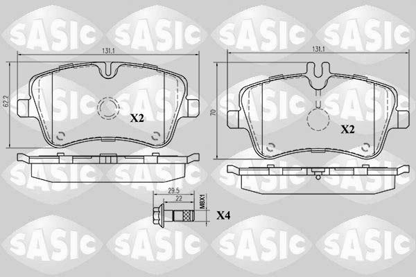 Sasic 6216031 - Brake Pad Set, disc brake autospares.lv