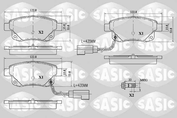 Sasic 6216032 - Brake Pad Set, disc brake autospares.lv