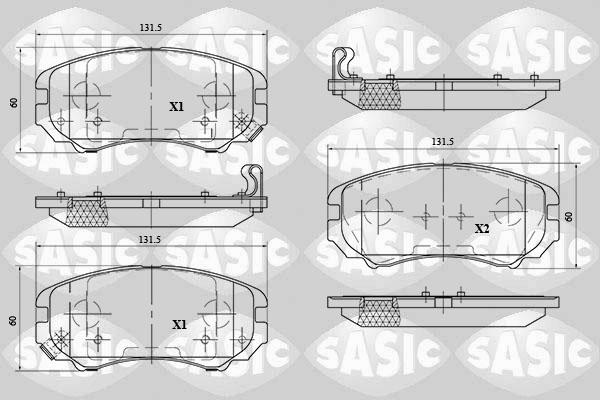 Sasic 6216071 - Brake Pad Set, disc brake autospares.lv