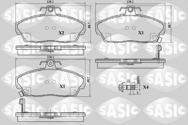 Sasic 6216073 - Brake Pad Set, disc brake autospares.lv