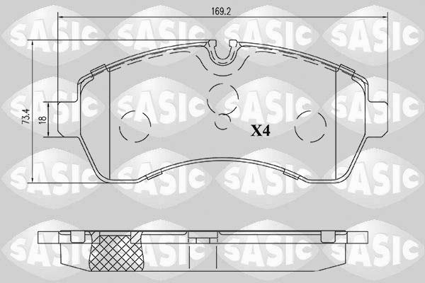 Sasic 6216199 - Brake Pad Set, disc brake autospares.lv