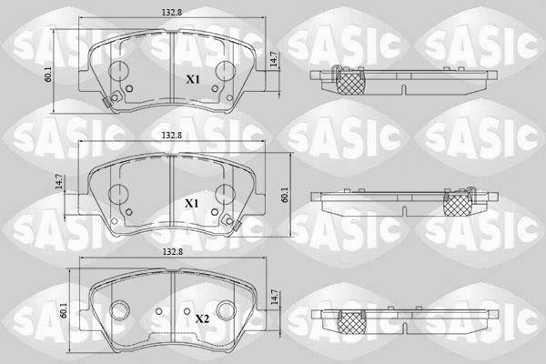 Sasic 6216195 - Brake Pad Set, disc brake autospares.lv