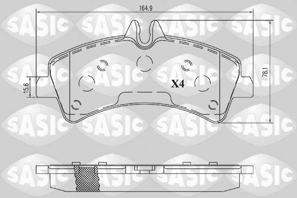 Sasic 6216191 - Brake Pad Set, disc brake autospares.lv