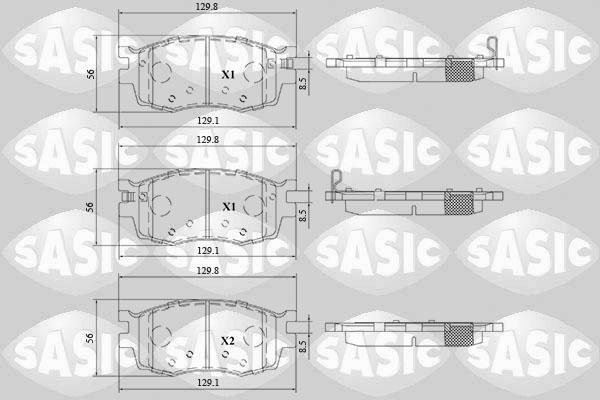 Sasic 6216198 - Brake Pad Set, disc brake autospares.lv