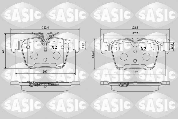 Sasic 6216193 - Brake Pad Set, disc brake autospares.lv