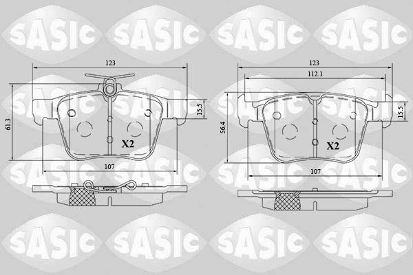 Sasic 6216197 - Brake Pad Set, disc brake autospares.lv