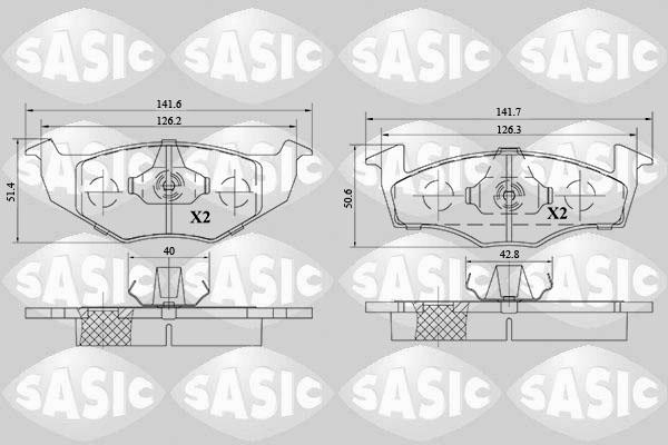 Sasic 6216145 - Brake Pad Set, disc brake autospares.lv