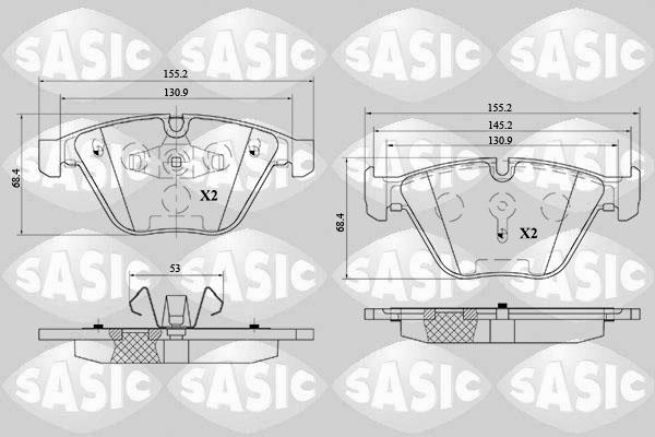 Sasic 6216148 - Brake Pad Set, disc brake autospares.lv