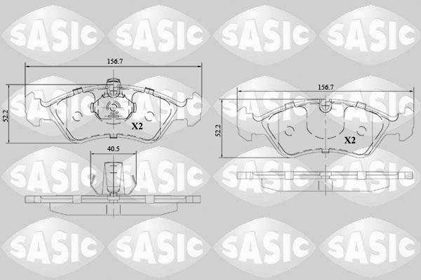 Sasic 6216142 - Brake Pad Set, disc brake autospares.lv