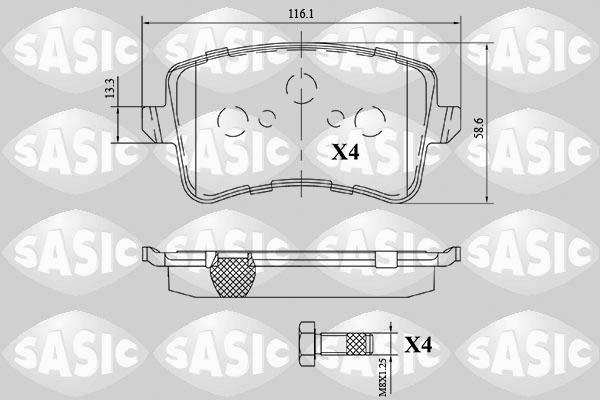 Sasic 6216159 - Brake Pad Set, disc brake autospares.lv