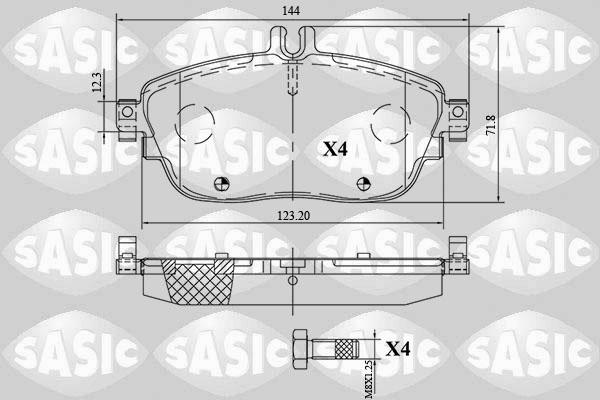 Sasic 6216158 - Brake Pad Set, disc brake autospares.lv