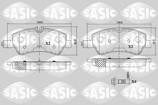 Sasic 6216163 - Brake Pad Set, disc brake autospares.lv