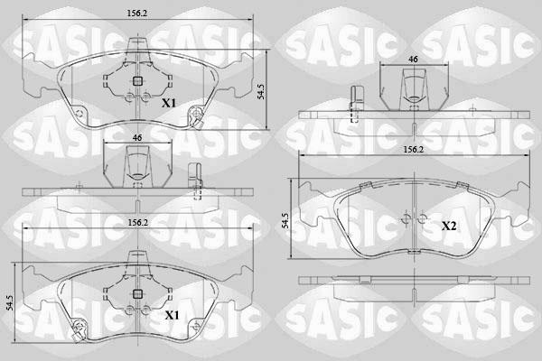 Sasic 6216109 - Brake Pad Set, disc brake autospares.lv