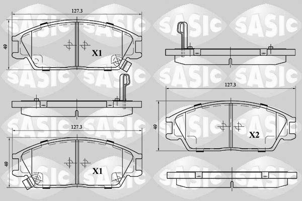 Sasic 6216100 - Brake Pad Set, disc brake autospares.lv