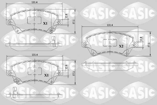 Sasic 6216108 - Brake Pad Set, disc brake autospares.lv