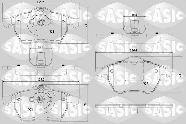 Sasic 6216114 - Brake Pad Set, disc brake autospares.lv