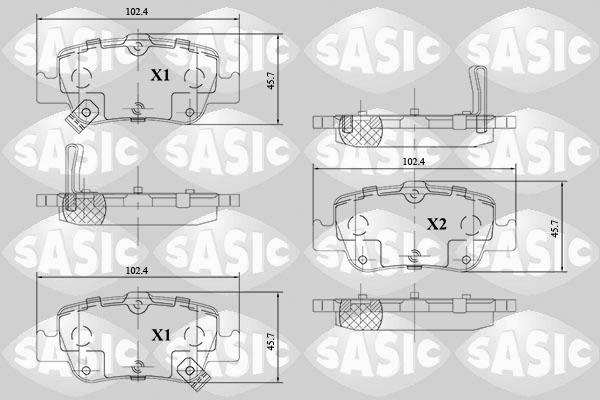Sasic 6216110 - Brake Pad Set, disc brake autospares.lv