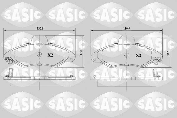 Sasic 6216111 - Brake Pad Set, disc brake autospares.lv