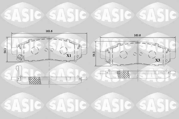 Sasic 6216118 - Brake Pad Set, disc brake autospares.lv