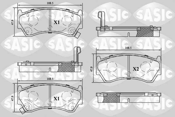 Sasic 6216113 - Brake Pad Set, disc brake autospares.lv