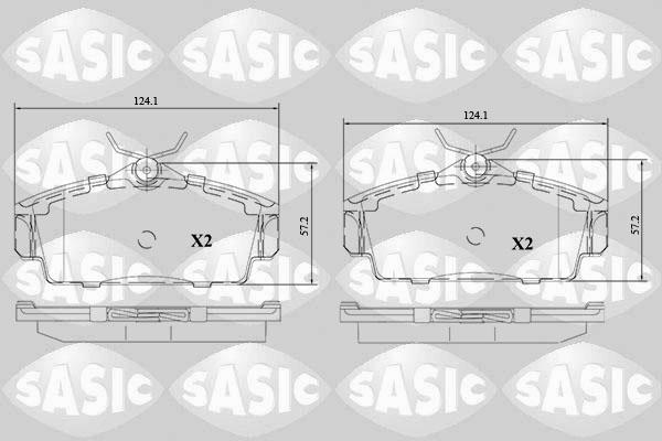 Sasic 6216117 - Brake Pad Set, disc brake autospares.lv