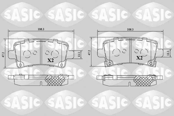 Sasic 6216189 - Brake Pad Set, disc brake autospares.lv
