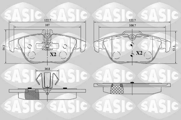 Sasic 6216185 - Brake Pad Set, disc brake autospares.lv