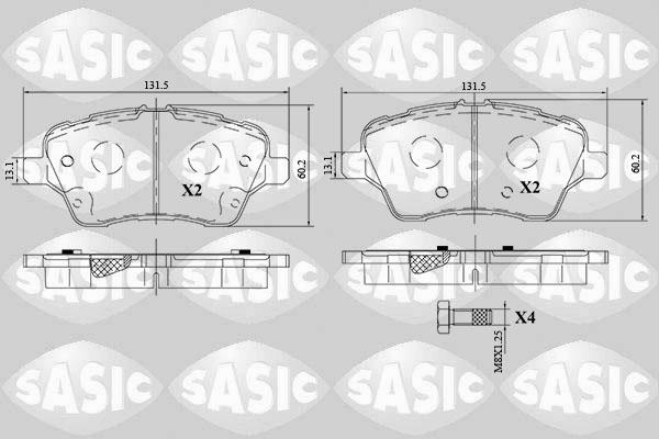 Sasic 6216180 - Brake Pad Set, disc brake autospares.lv