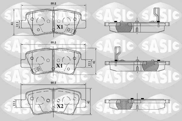 Sasic 6216183 - Brake Pad Set, disc brake autospares.lv