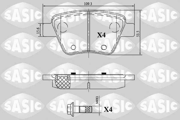 Sasic 6216187 - Brake Pad Set, disc brake autospares.lv