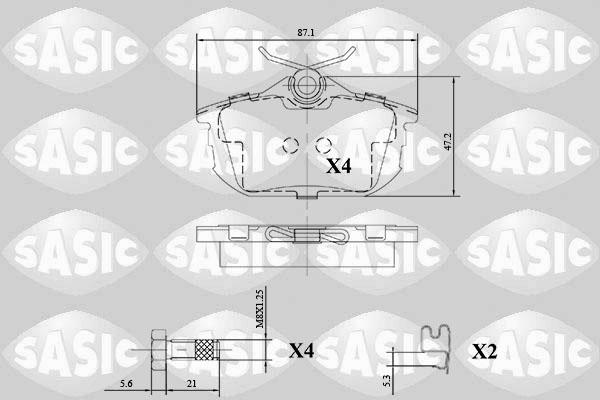 Sasic 6216139 - Brake Pad Set, disc brake autospares.lv