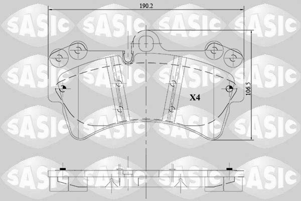 Sasic 6216131 - Brake Pad Set, disc brake autospares.lv