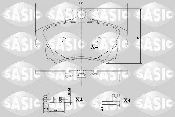 Sasic 6216133 - Brake Pad Set, disc brake autospares.lv