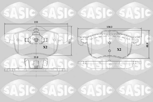 Sasic 6216137 - Brake Pad Set, disc brake autospares.lv