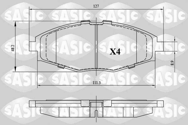 Sasic 6216124 - Brake Pad Set, disc brake autospares.lv