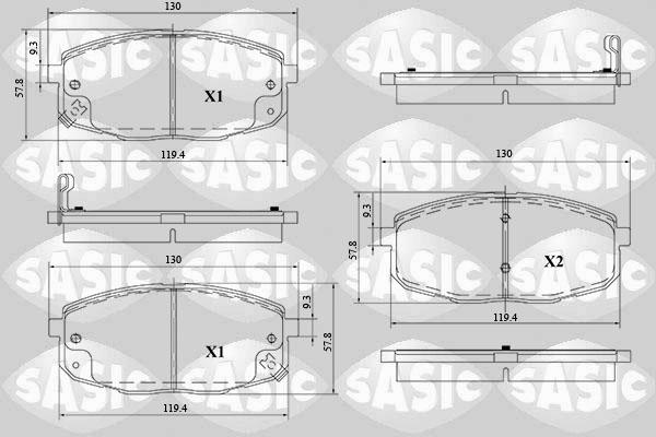 Sasic 6216125 - Brake Pad Set, disc brake autospares.lv
