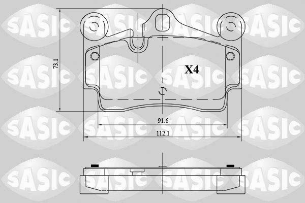 Sasic 6216127 - Brake Pad Set, disc brake autospares.lv